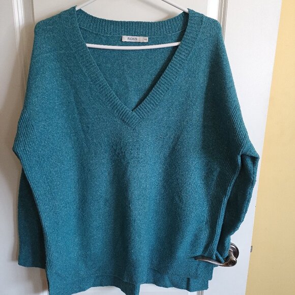 Rickis Womens V-Neck Pullover Sweater Size Large - Picture 1 of 3